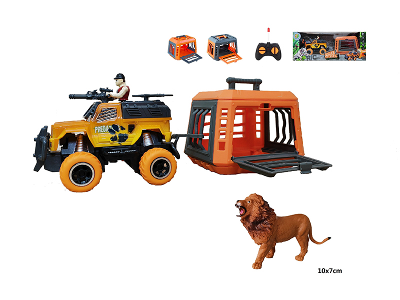 1:43 R/C Car With Cage + Lion