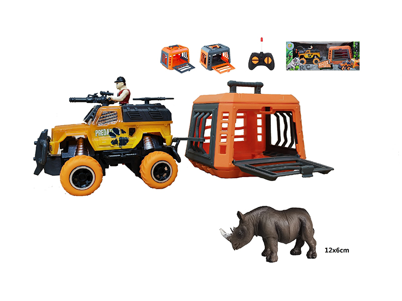 1:43 R/C Car With Cage  Rhinoceros
