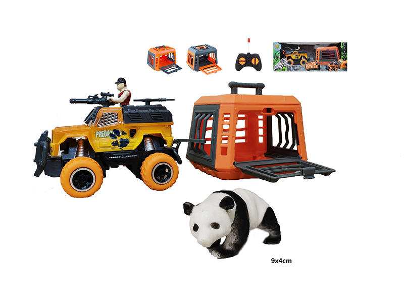 1:43 R/C Car With Cage + Panda