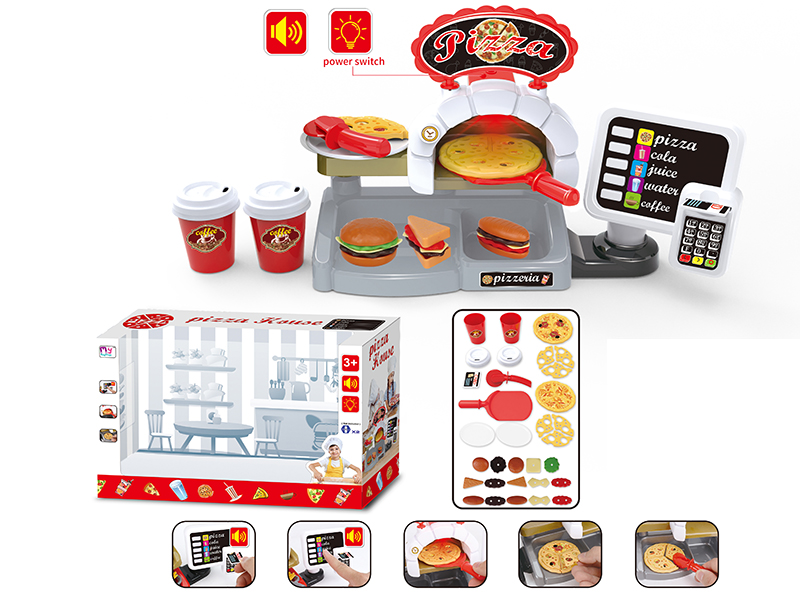 Ordering Machine With Pizza Set