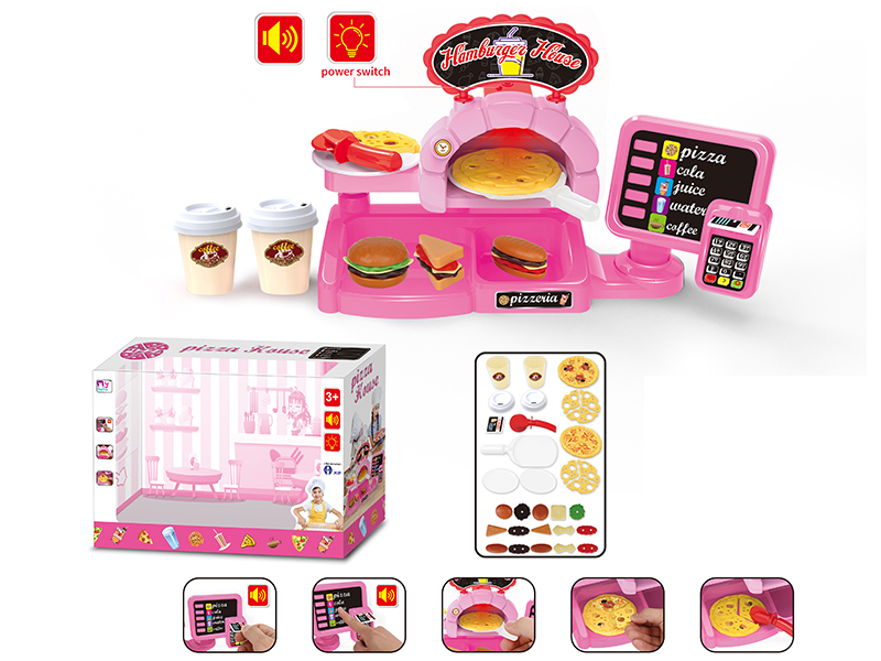 Pink Ordering Machine With Pizza Set