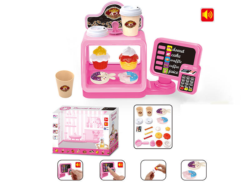 Pink Ordering Machine With Dessert Set