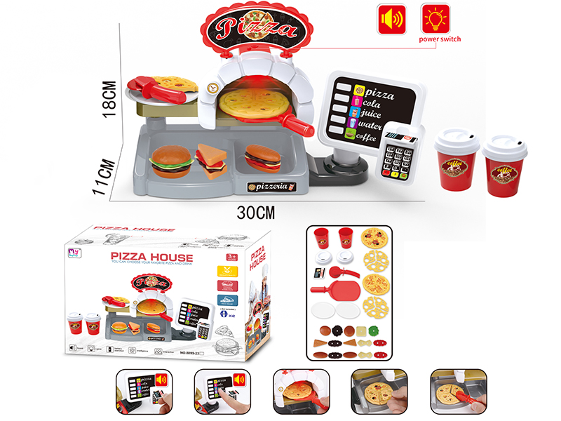 Ordering Machine With Pizza Set