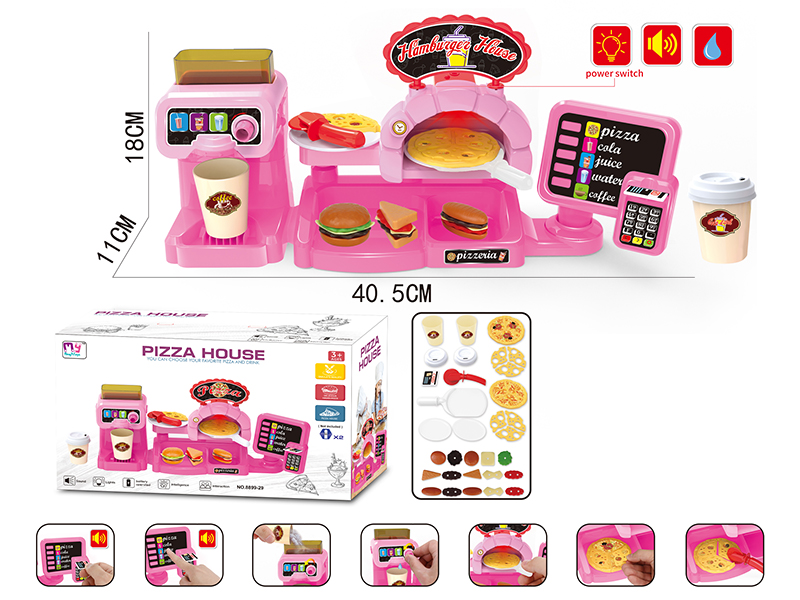 Pink Ordering Machine With Burger Set