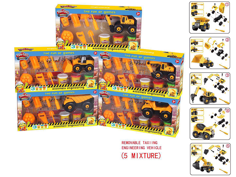 DIY Free Wheel Engineering Truck Color Clay Set