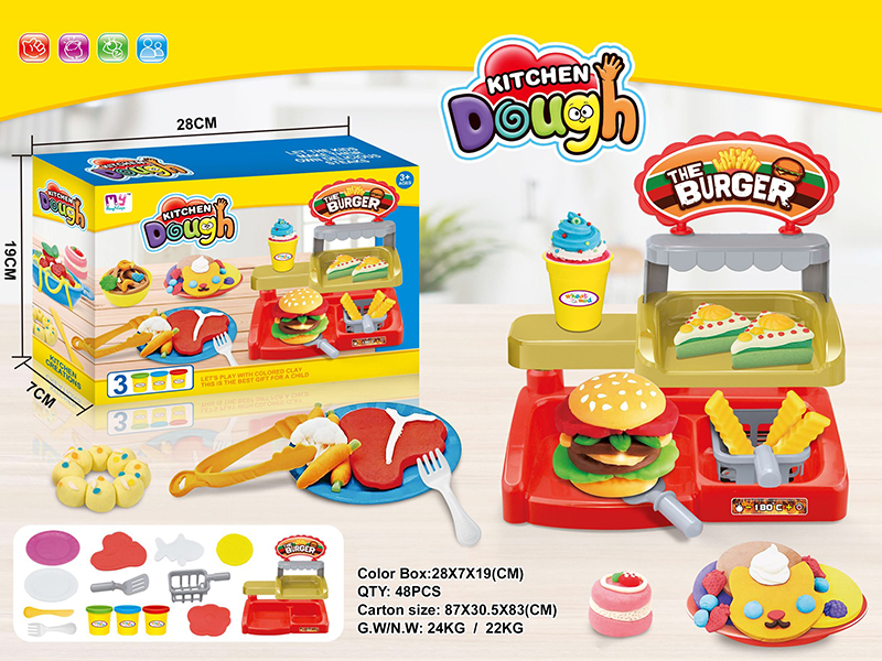 Color Clay Hamburger Set