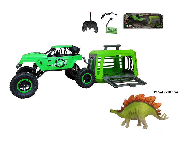 1:12 R/C Jeep+Cage+Stegosaurus
