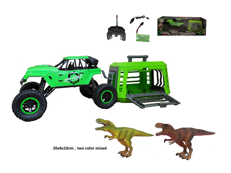 1:12 R/C Jeep+Cage+Rex Tyrannosaurus Rex
