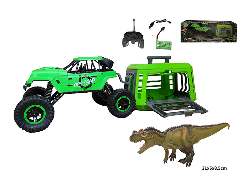 1:12 R/C Jeep+Cage+Ceratosaurus