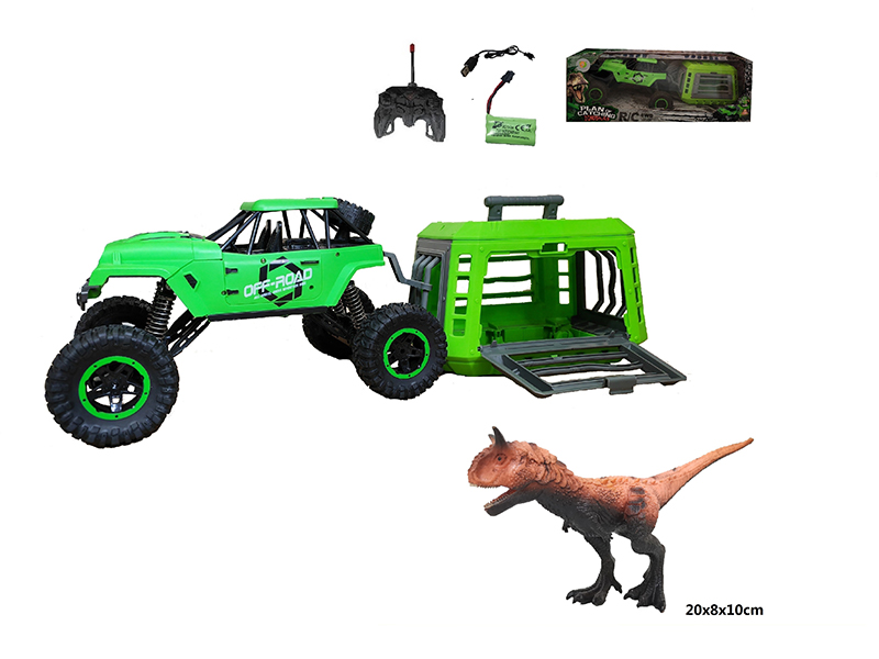 1:12 R/C Jeep+Cage+Carnotaurus