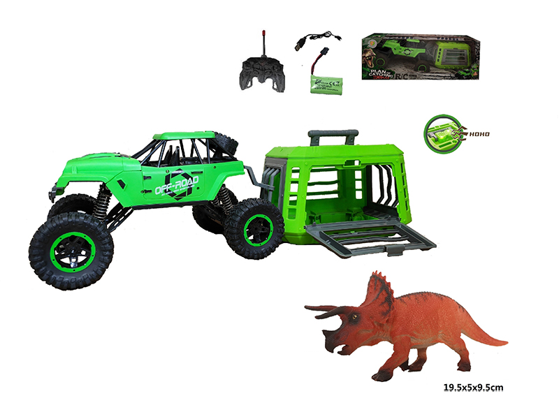 1:12 R/C Jeep+Cage+Triceratops