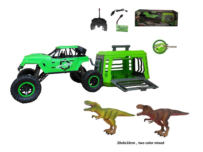 1:12 R/C Jeep+Cage+Rex Tyrannosaurus Rex