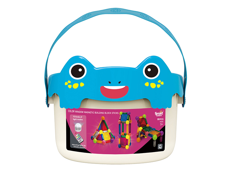 Color Window Magnetic Stick Building Blocks 80PCS