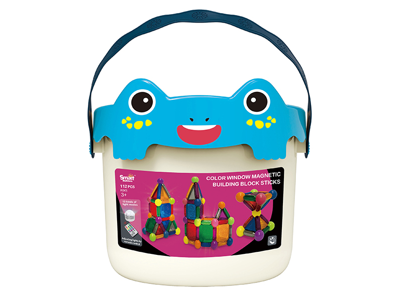 Color Window Magnetic Stick Building Blocks 112PCS