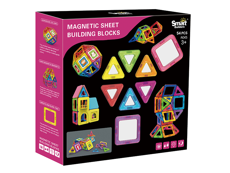 Magnetic Sheet Building Blocks 54PCS