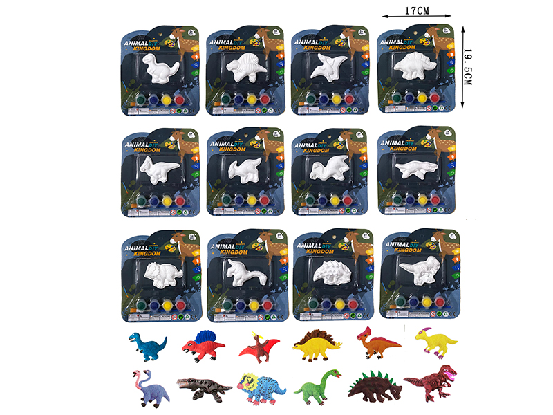 Plaster Coloured Drawing(Dinosaur)