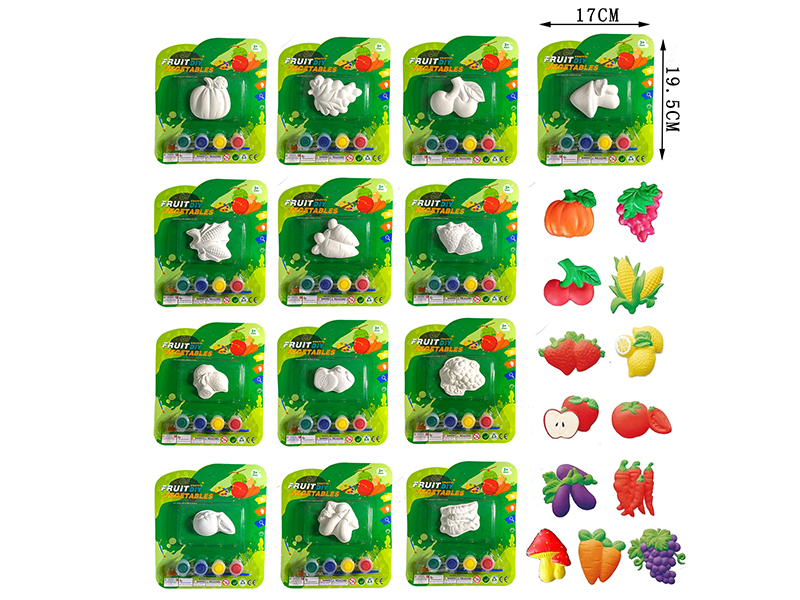 Plaster Coloured Drawing(Vegetable/Fruit)