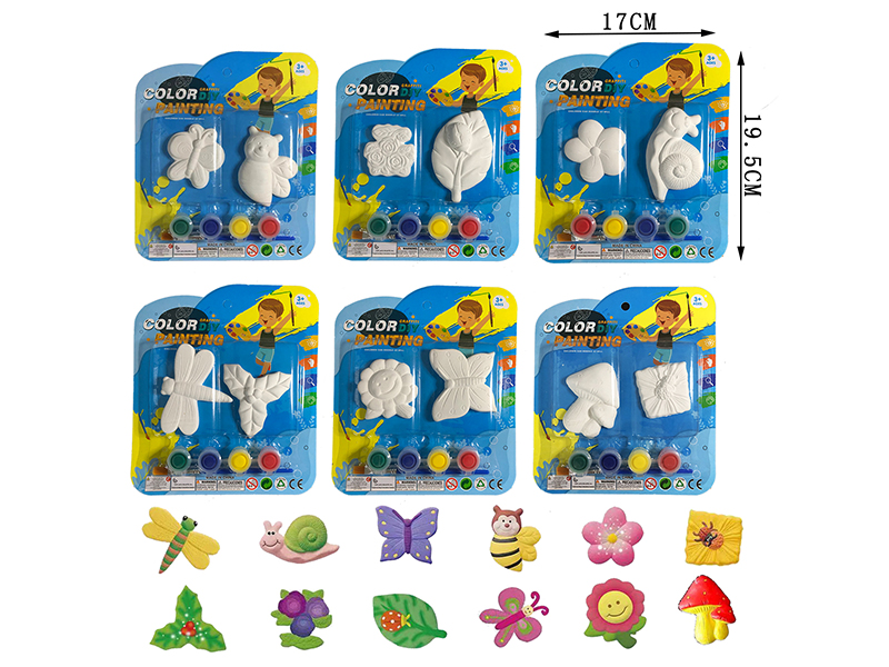 Plaster Coloured Drawing(Insect/Plant)