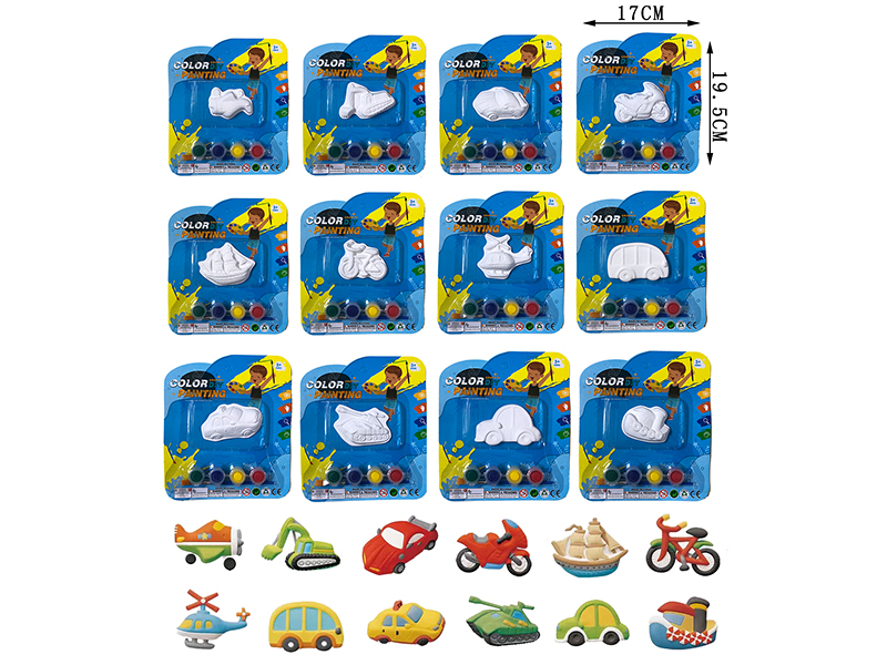 Plaster Coloured Drawing(Vehicle)