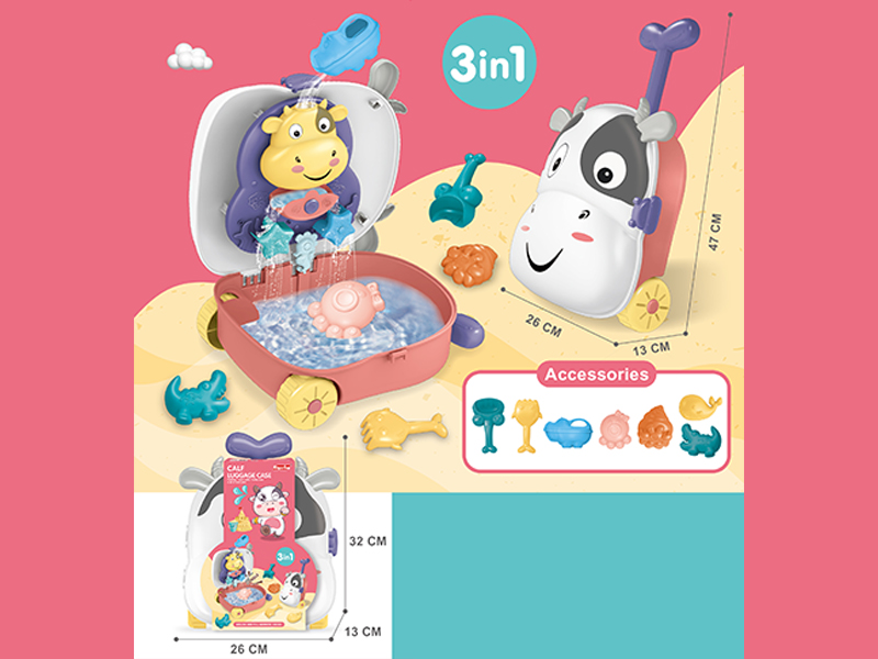 3-In-1 Beach Bathroom Water Suit Calf Trolley Case