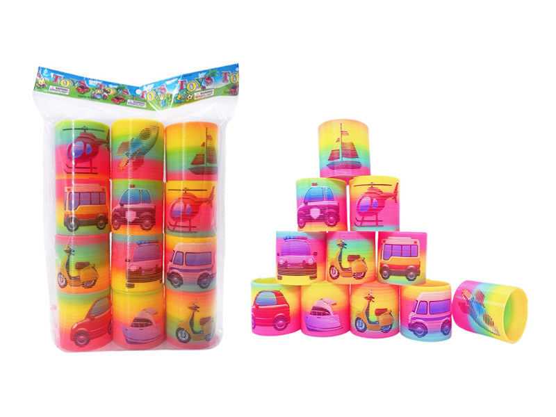 12PCS Rainbow Circle Of Vehicles