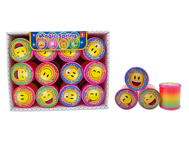 12PCS Smiley Face Cover Rainbow Circle (Without Light)