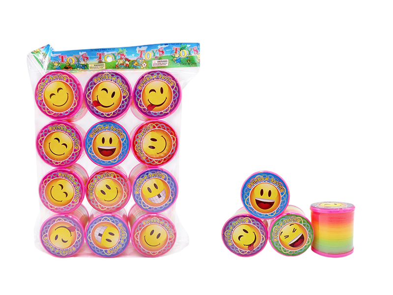 12PCS Smiley Face Cover Rainbow Circle