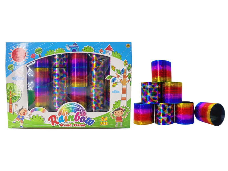 24PCS Laser Rainbow Circle