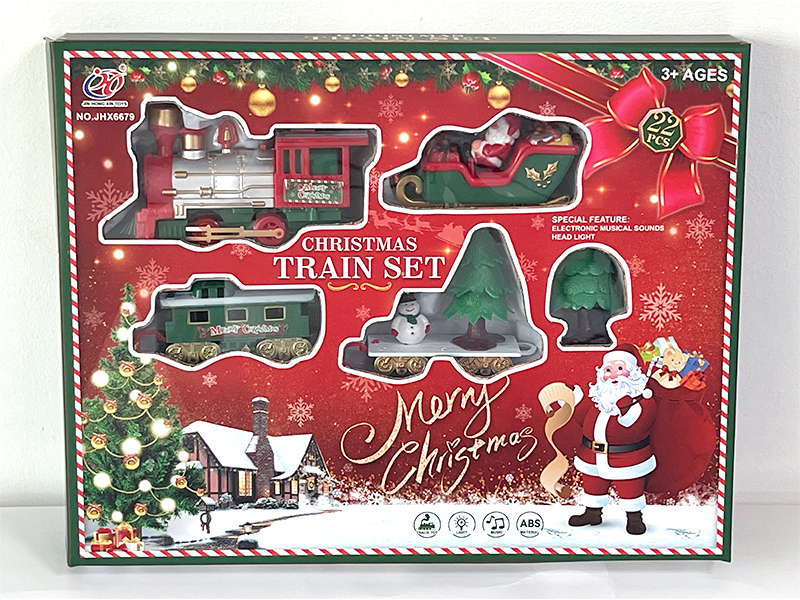 B/O Christmas Rail Train With Light And Music