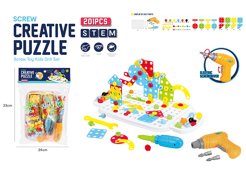 Screw Creative Puzzle Board 201pcs