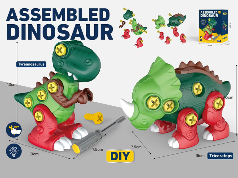 DIY Assembly Tyrannosaurus Rex & Triceratops