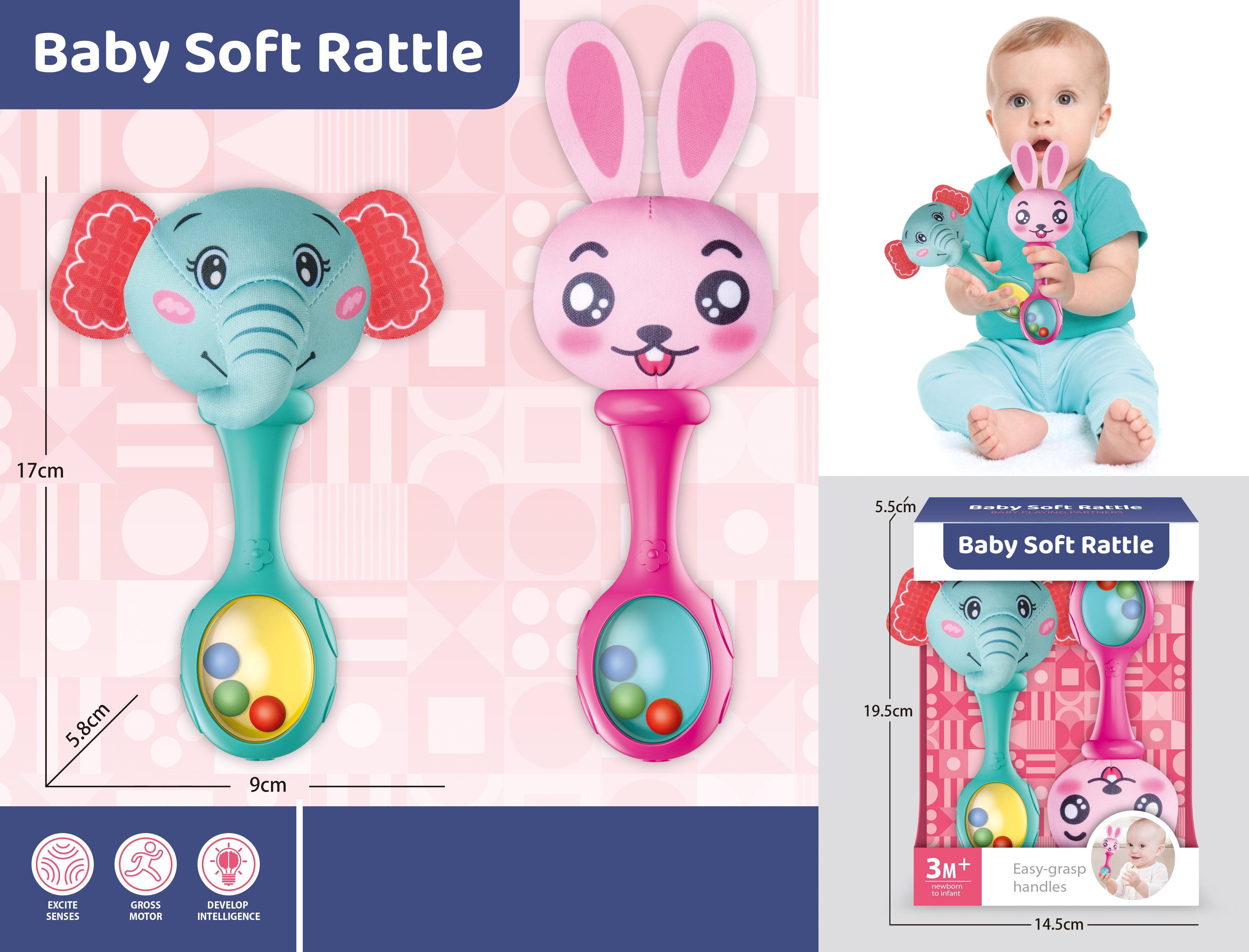 Baby Soft Rattle Sand Hammer