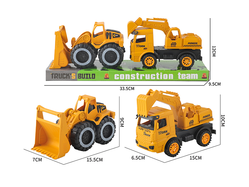 Engineering Slide Bulldozer+Friction Hook Locomotive