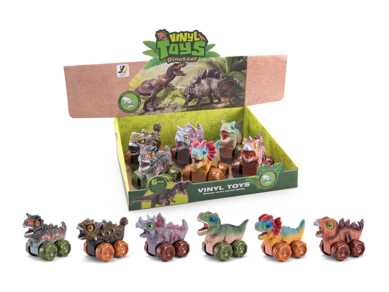 12Pcs Slide Big Wheel Dinosaur Cars