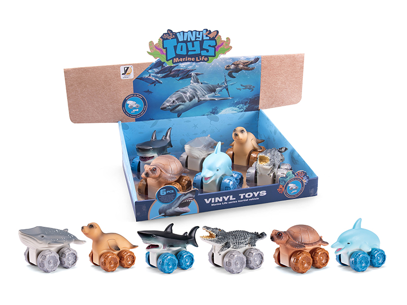 6Pcs Slide Big Wheel Ocean Cars