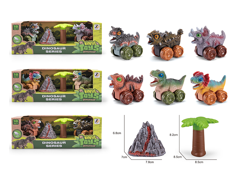 Slide Dinosaur Car Set