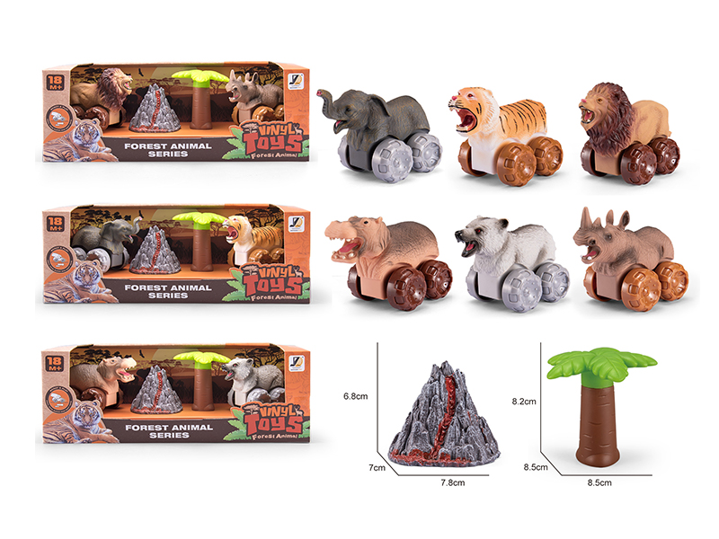 Slide Animal Car Set