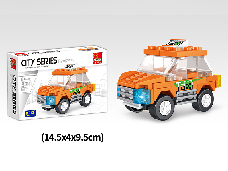 54PCS Taxi Building Block