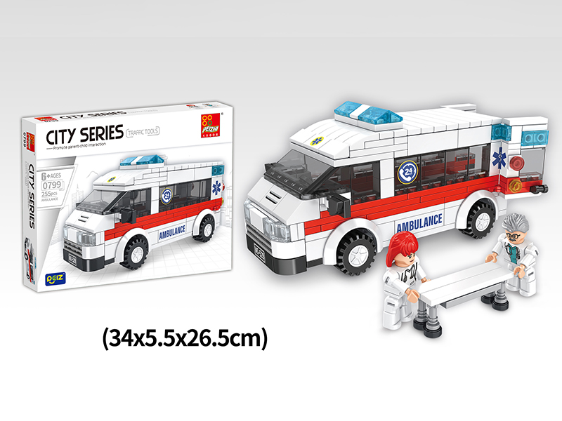 255PCS Ambulance Building Block