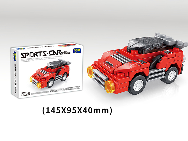 59PCS Red Sports Car Building Block