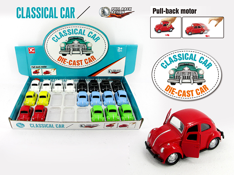 Pull Back Alloy Vintage Car(2 Doors Open)(24PCS)