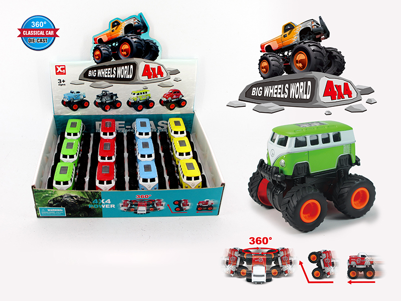 4WD Friction Cross Country Alloy Bus(12PCS)