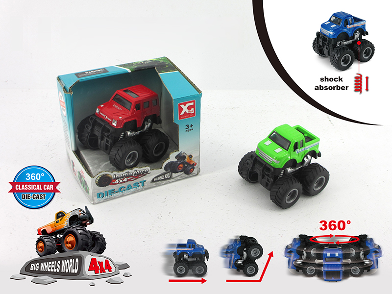 4WD Friction Cross Country Alloy Car With Shock Absorbers