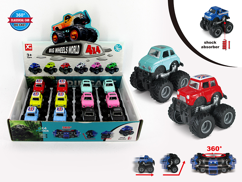 Friction 4WD Cross Country Alloy Car With Shock Absorbers 12PCS