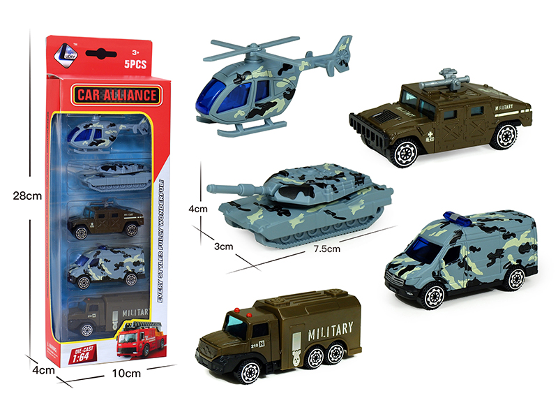 1:64 Alloy Slide Military Truck