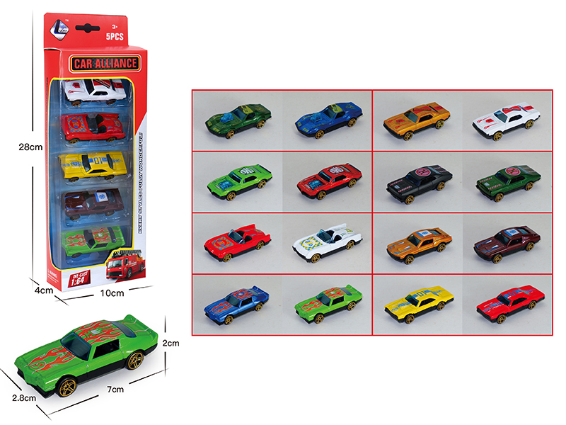 1:64 Alloy Slide Sports Car