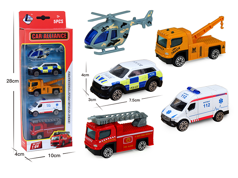 1:64 Alloy Slide Car Set