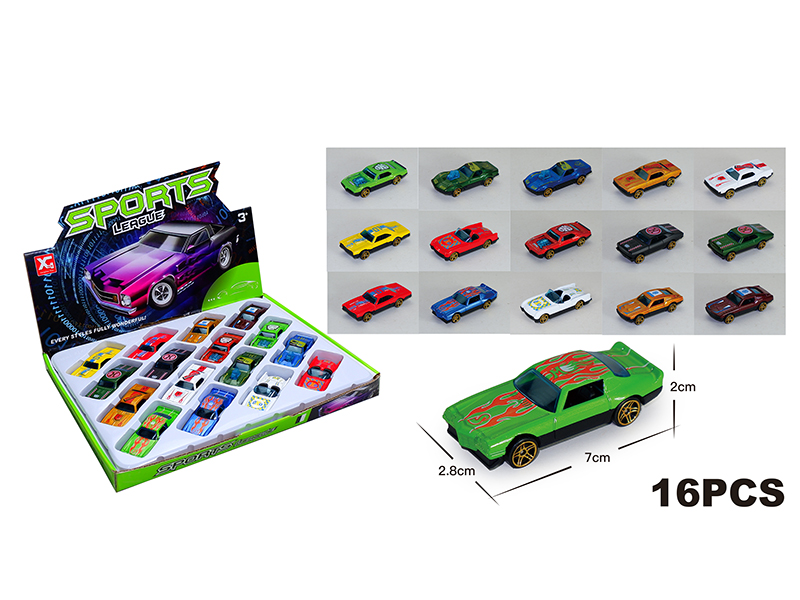 Alloy Slide Vintage Car 16PCS