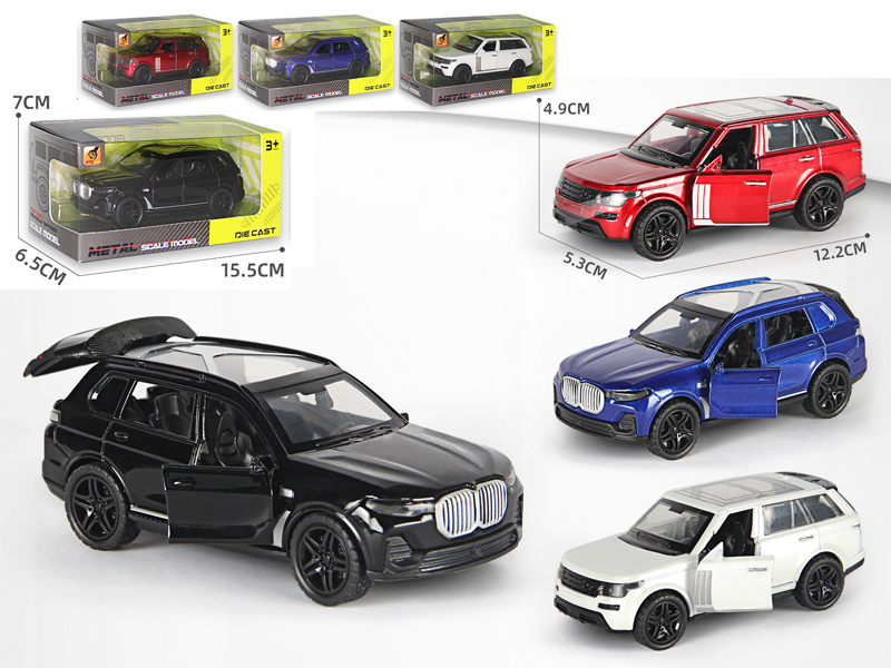 1:36 Alloy Pull Back Three-Door Off-Road Vehicle With Sound And Light