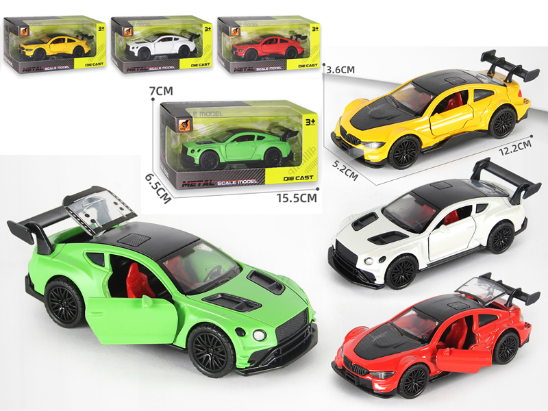 1:36 Alloy Pull Back Three-Door Sports Car